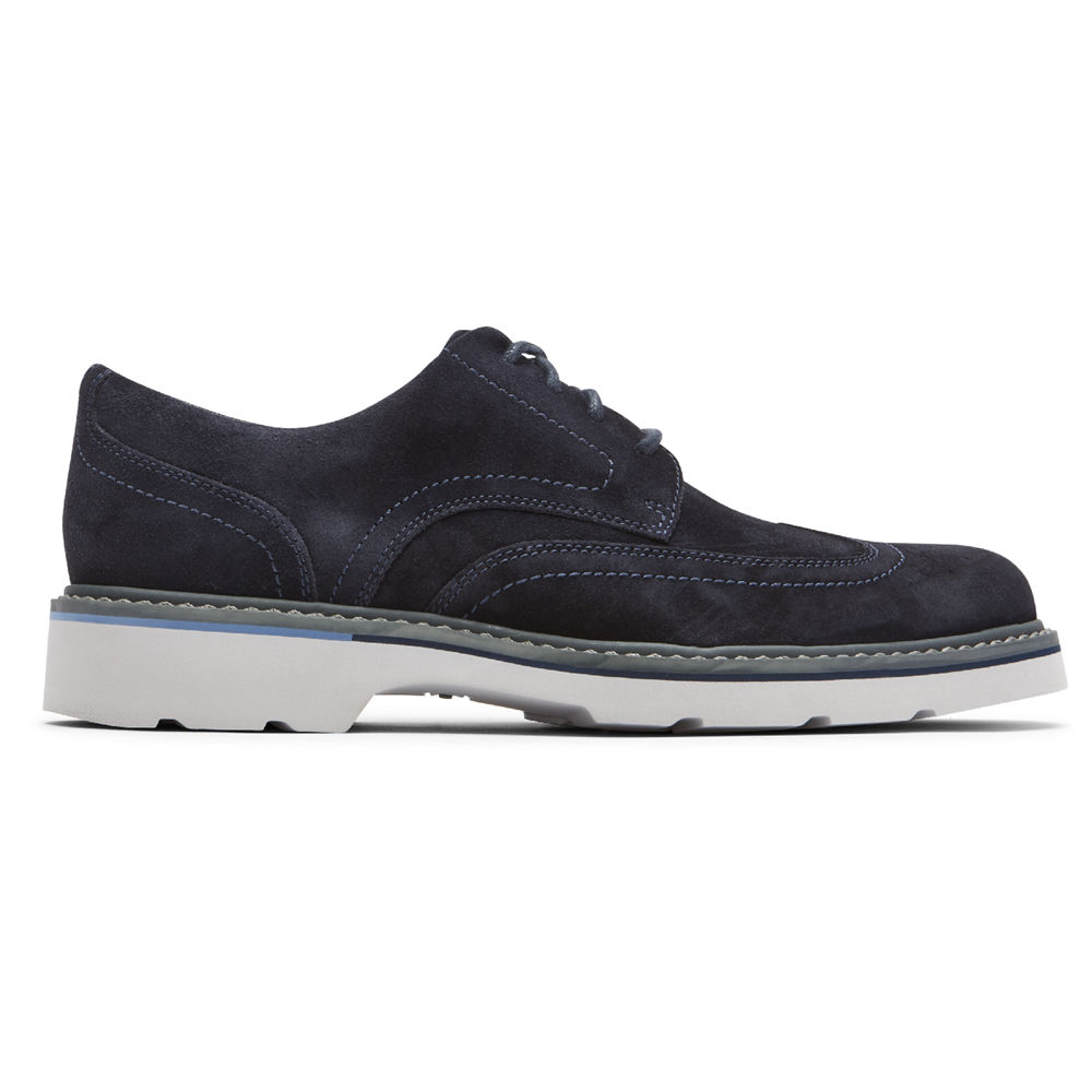 Rockport Mens Charlee Waterproof Wingtip - Sneakers Navy - PUL159387